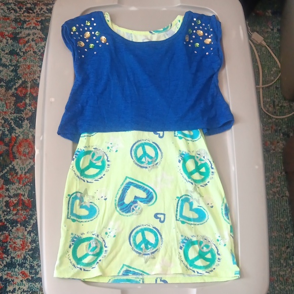 Justice Other - Justice cotton sheath dress with cropped layered top